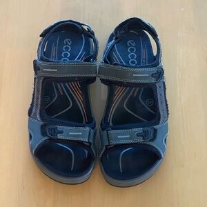 ECCO Men's Black/Grey Sandals